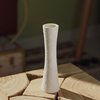 Uniquewise Contemporary Ceramic Textured Slim Hourglass Shape Table Vase Flower Holder, White QI004361.WT